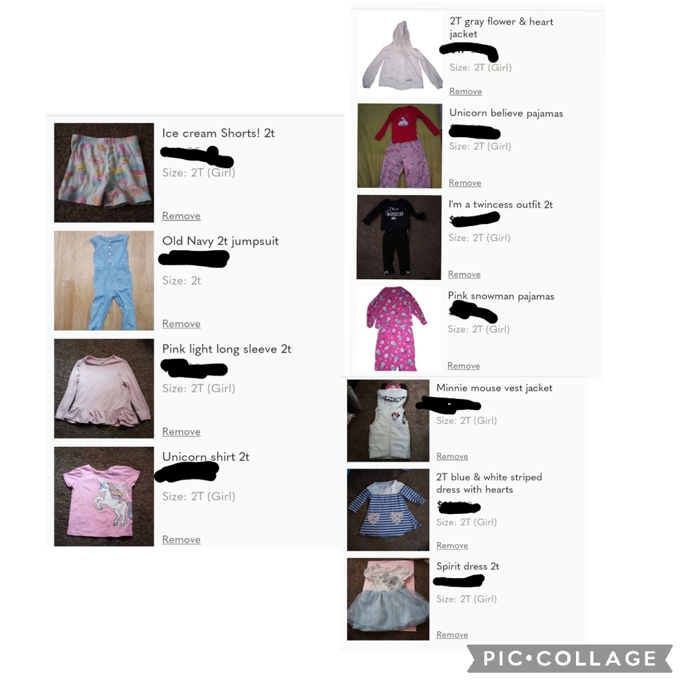 16 item 2T girls clothes mystery box